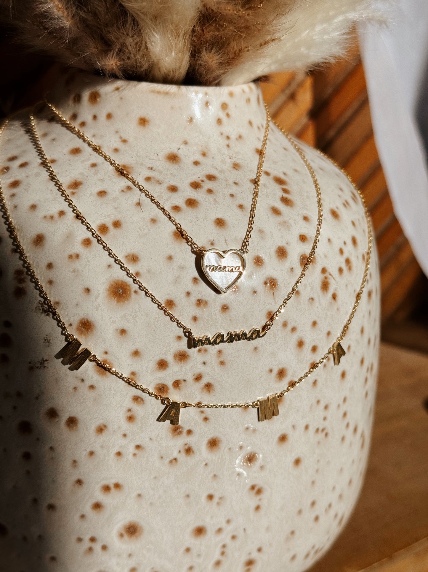 Mama Opalescent Heart Necklace