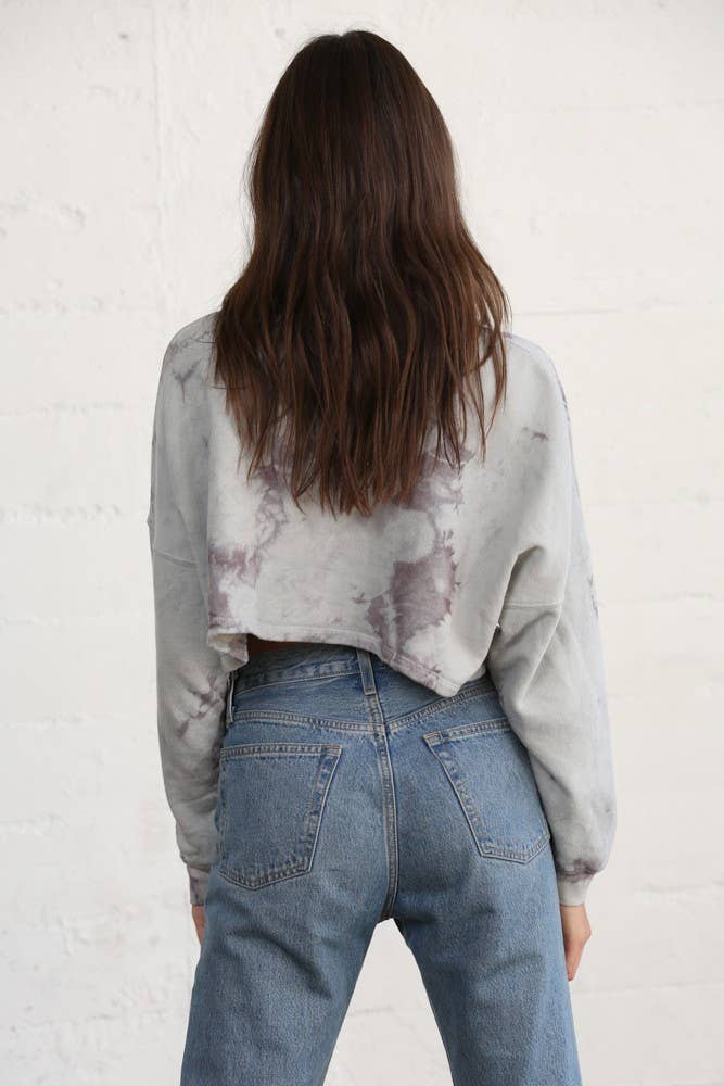 The Hanna Tie Dyed Cropped Pullover Top
