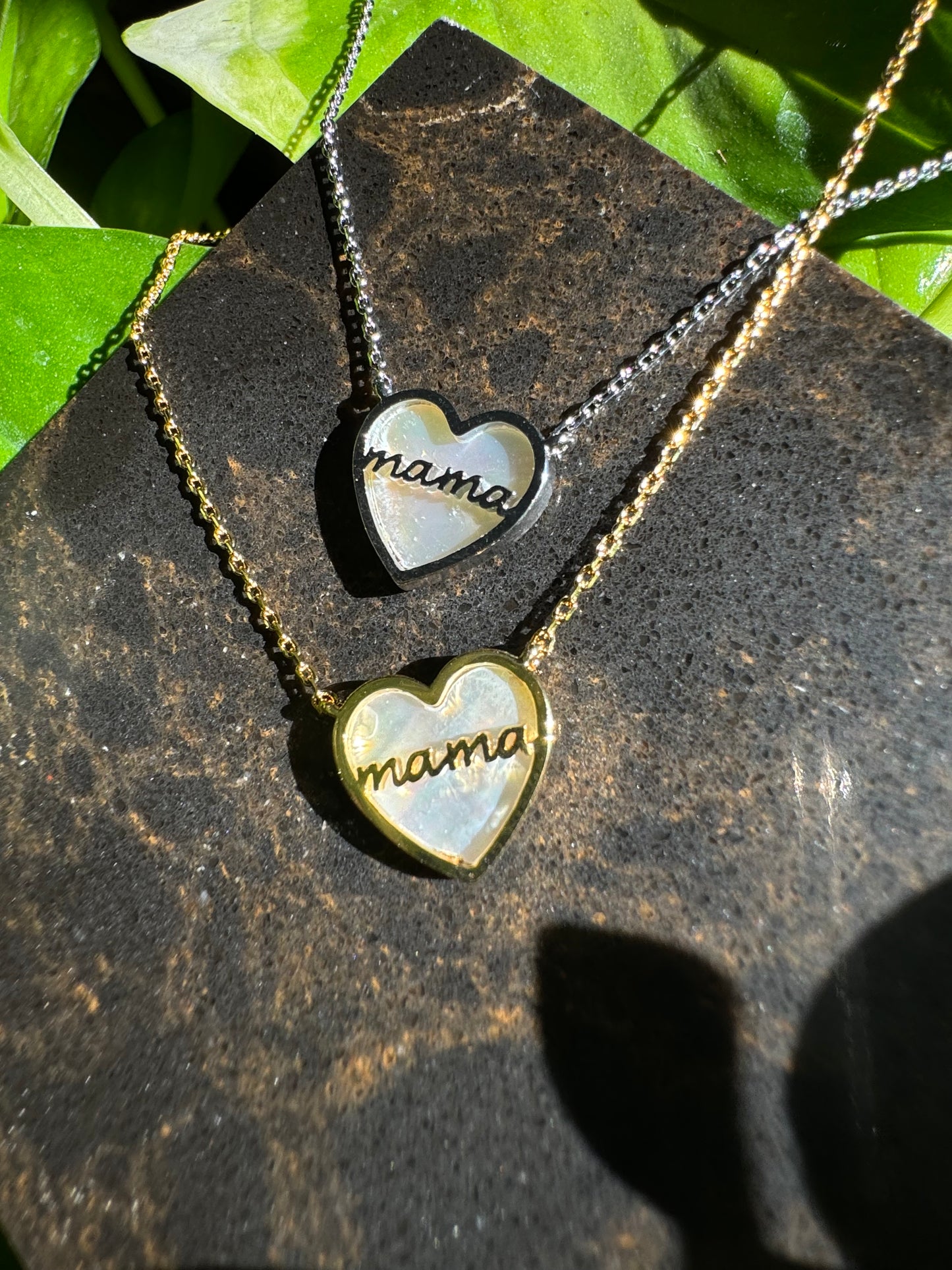 Mama Opalescent Heart Necklace