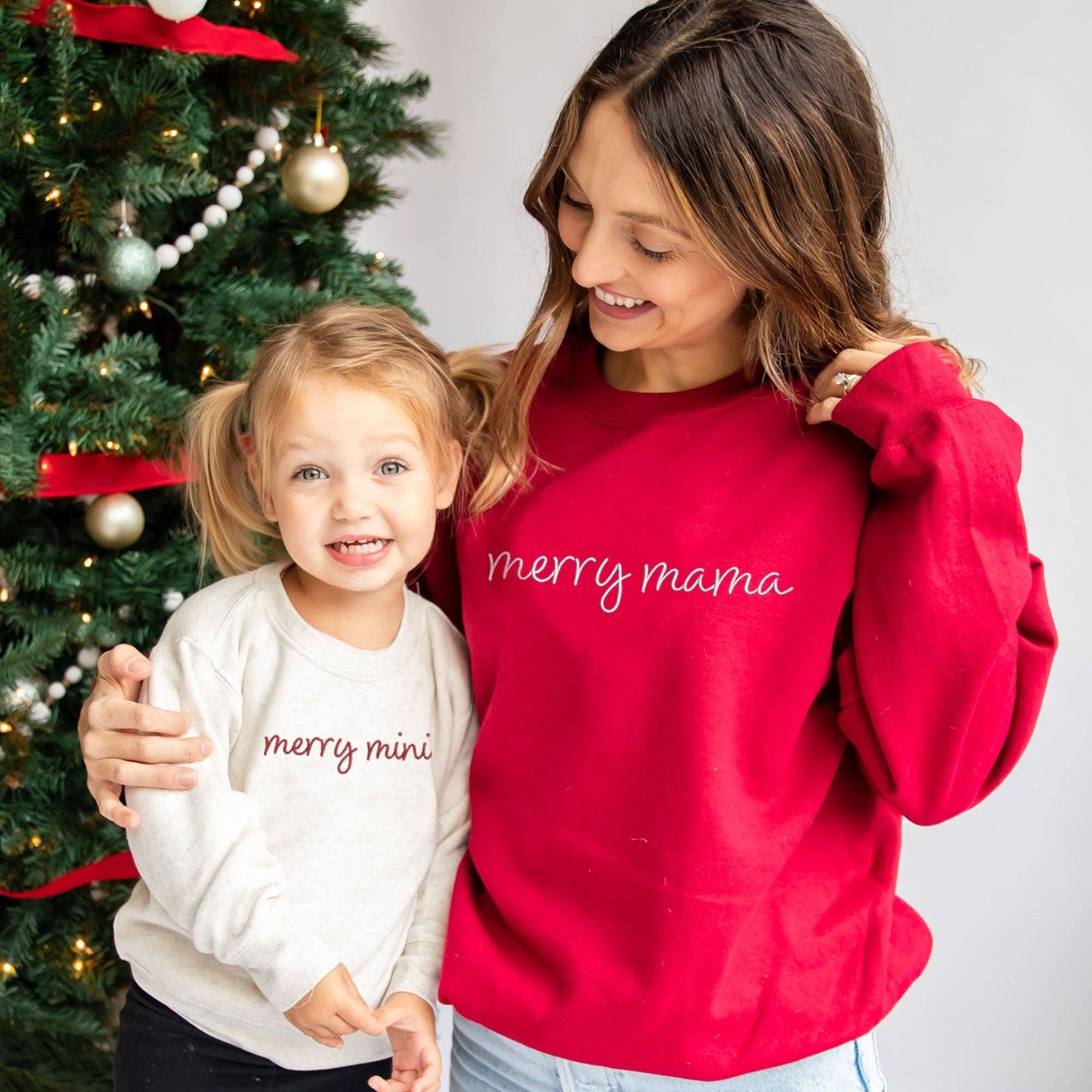 Merry Mini Embroidered Toddler Crewneck Sweatshirt