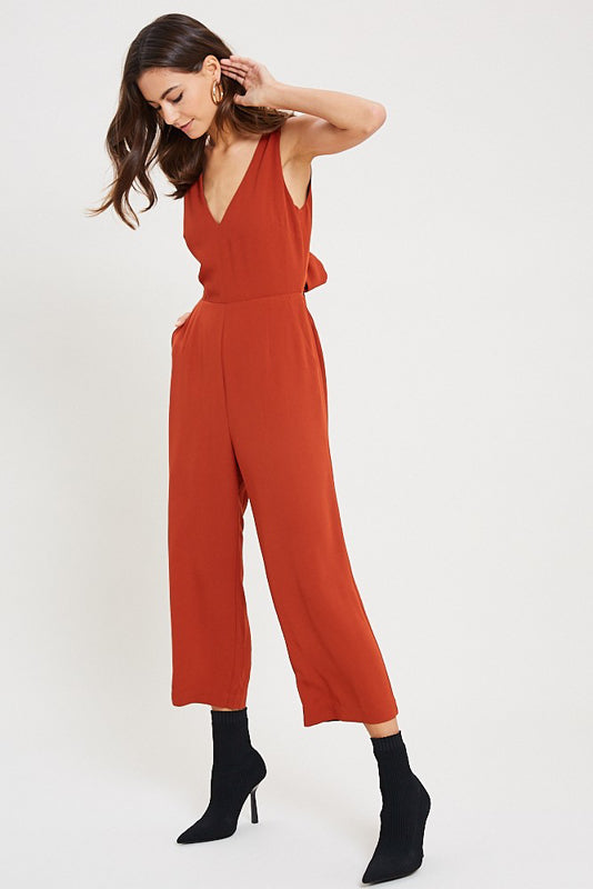 The Serafina | Open Back Self-Tie Jumpsuit