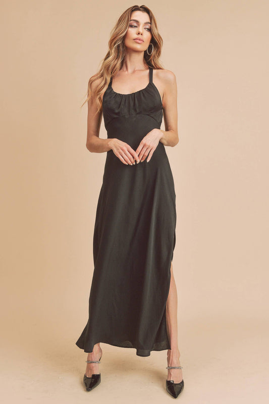 The Lucia Satin Silhouette Dress