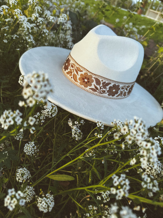 The Isla Flower Ribbon Bow Fedora Hat