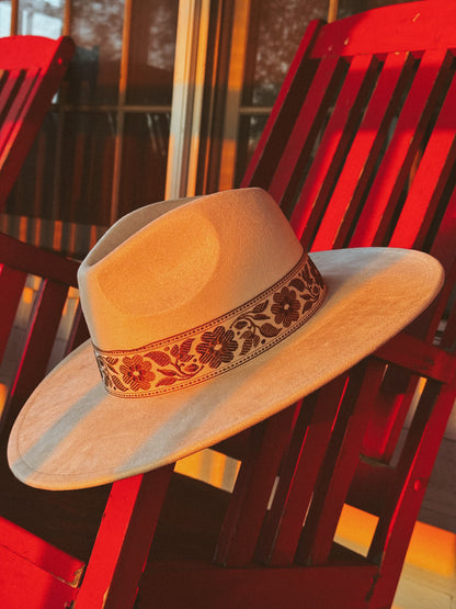 The Isla Flower Ribbon Bow Fedora Hat
