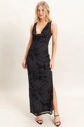 The Seraphine | Draped Cowl Neck Sleeveless Maxi Dress
