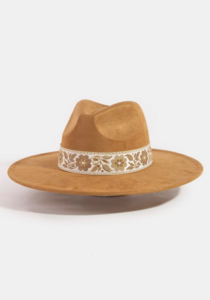 The Isla Flower Ribbon Bow Fedora Hat