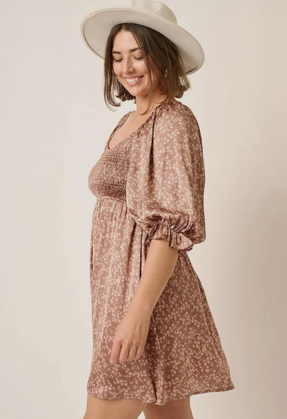The Morgan Floral Smocked Babydoll Dress - PLUS Size