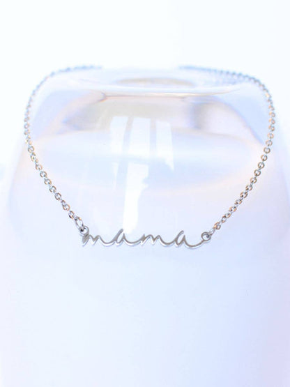 Mama Dainty Script Necklace