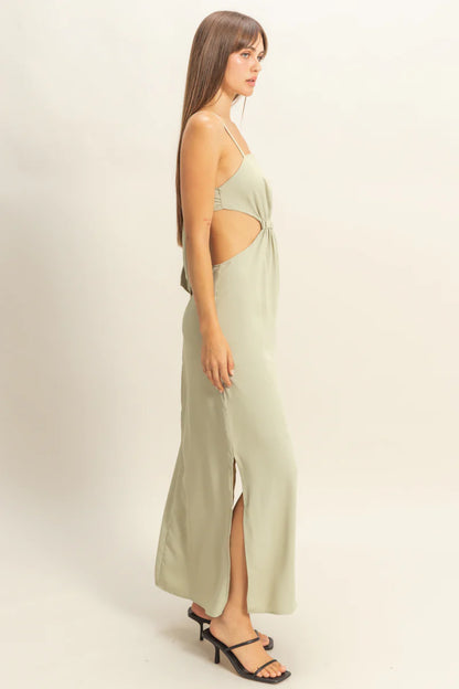 The Alba Tie Back Cutout Cami Dress