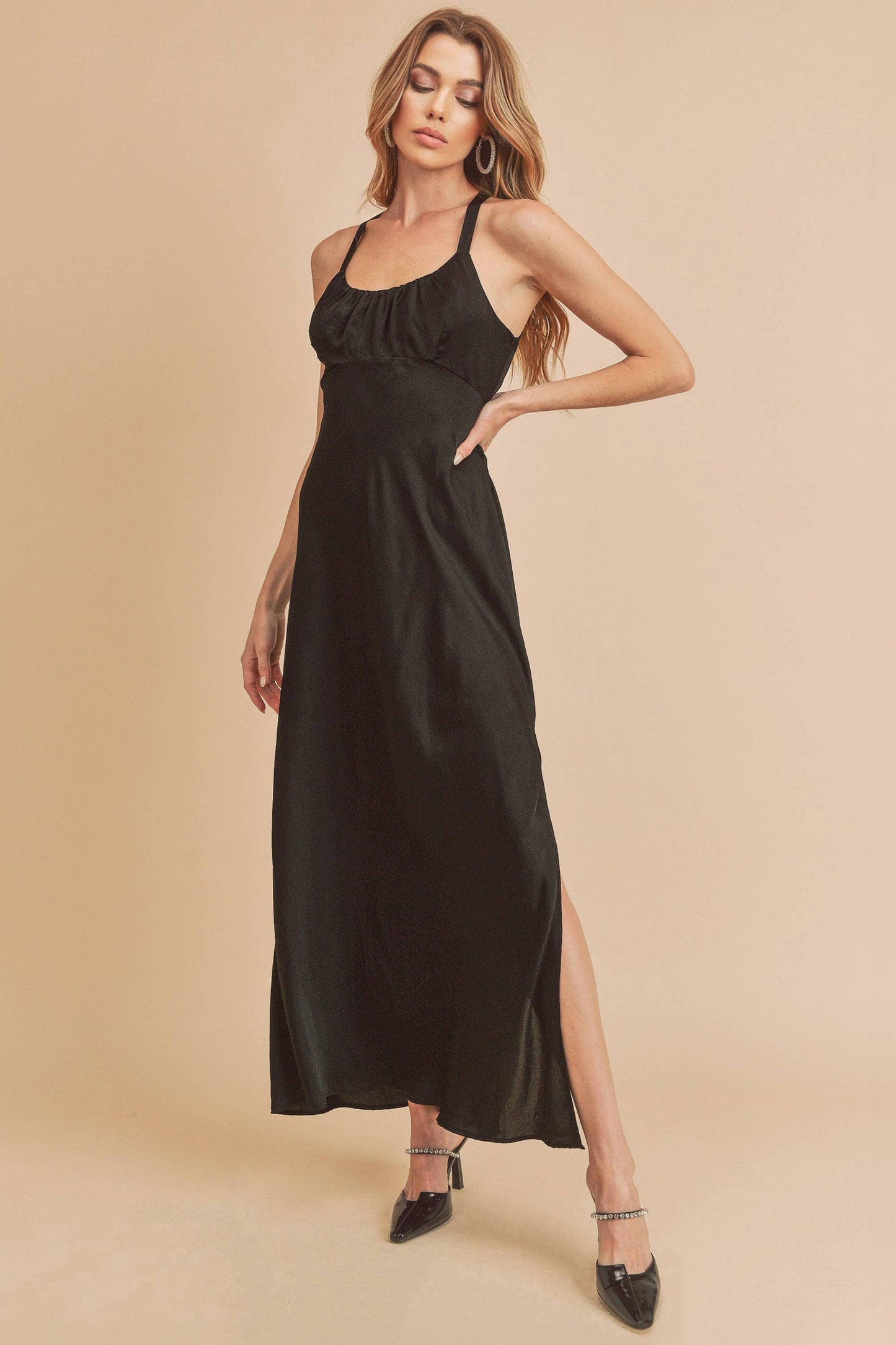 The Lucia Satin Silhouette Dress