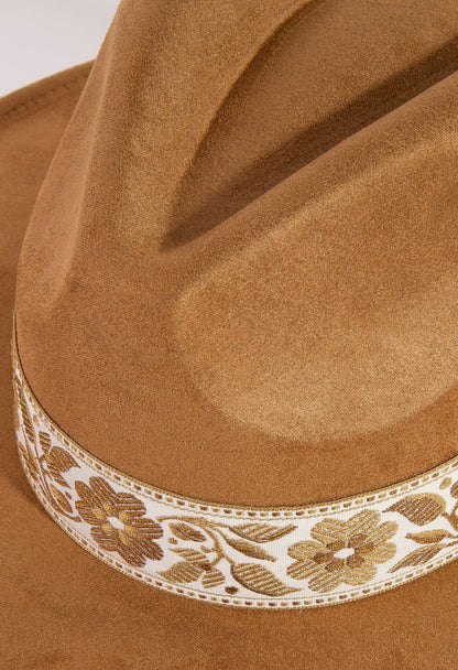 The Isla Flower Ribbon Bow Fedora Hat