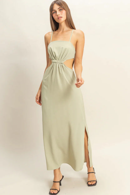 The Alba Tie Back Cutout Cami Dress