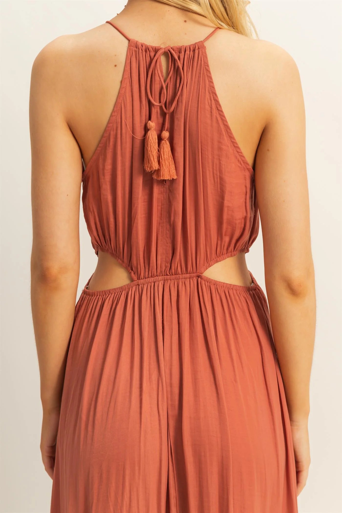 The Soleil Side Cutout Side Slit Maxi Dress