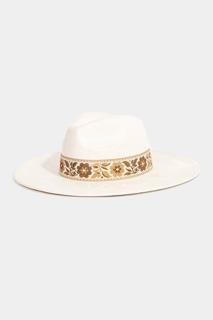 The Isla Flower Ribbon Bow Fedora Hat