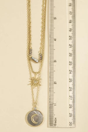 The Milly | Layered Celestial Moon And Star Necklace