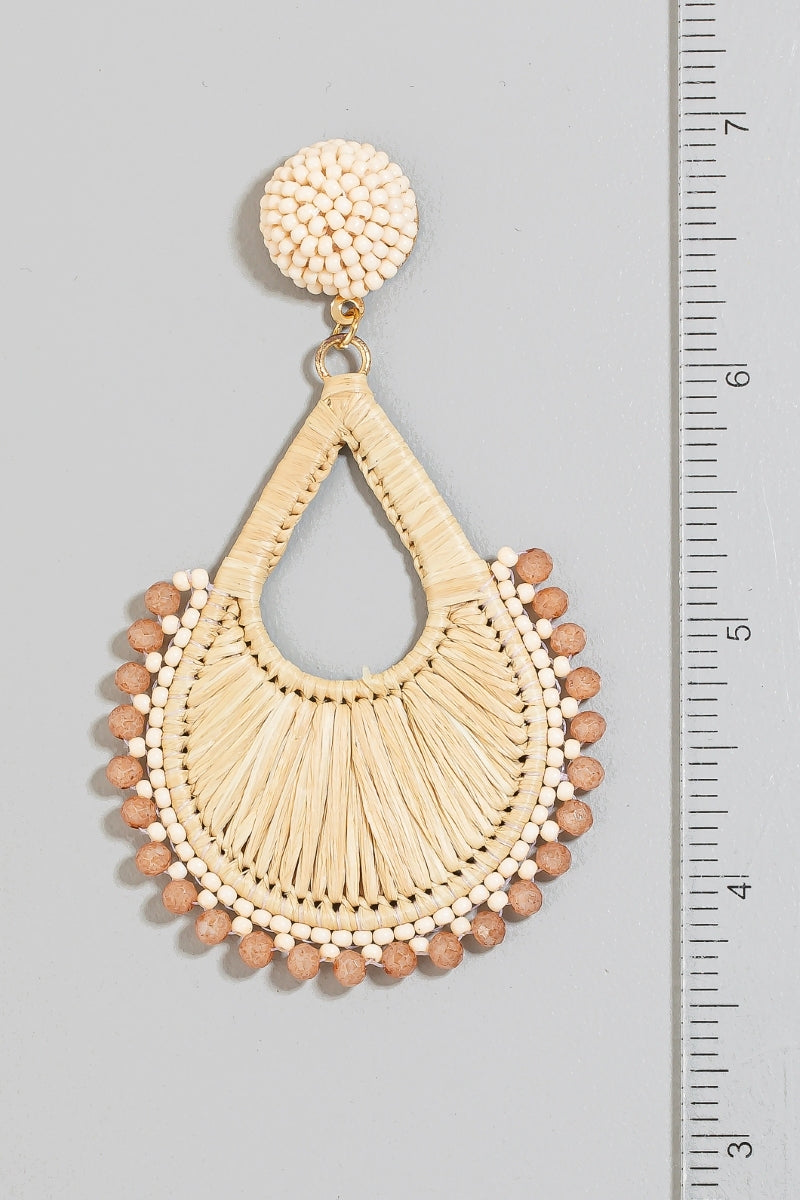 The Calista | Beaded + Braided Tear Dangle Earrings