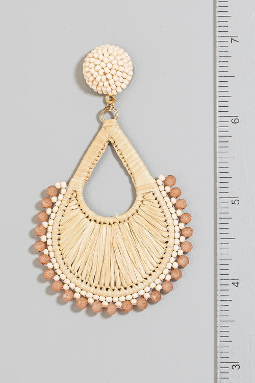 The Calista | Beaded + Braided Tear Dangle Earrings