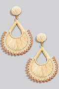 The Calista | Beaded + Braided Tear Dangle Earrings