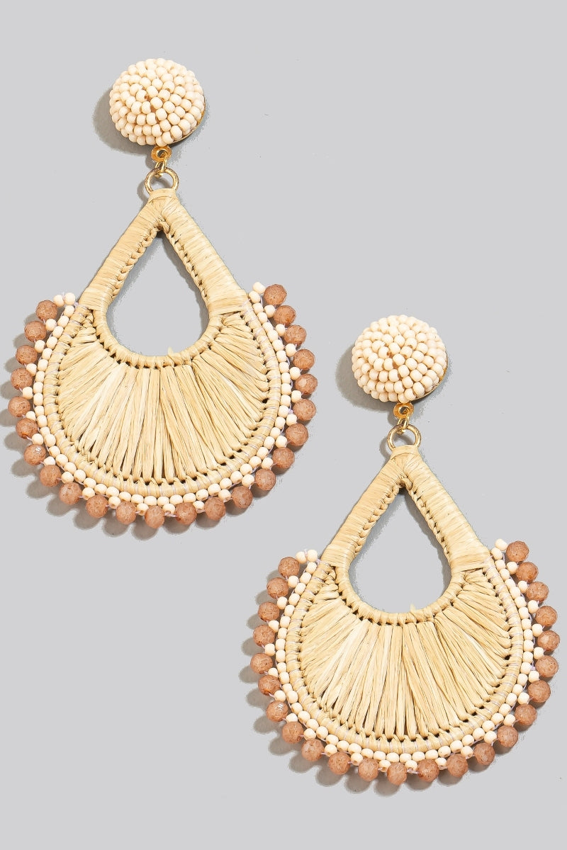 The Calista | Beaded + Braided Tear Dangle Earrings