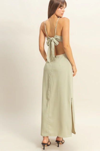 The Alba Tie Back Cutout Cami Dress