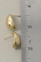 The Stella | Gold Dipped Chunky Teardrop Pebble Stud Earrings