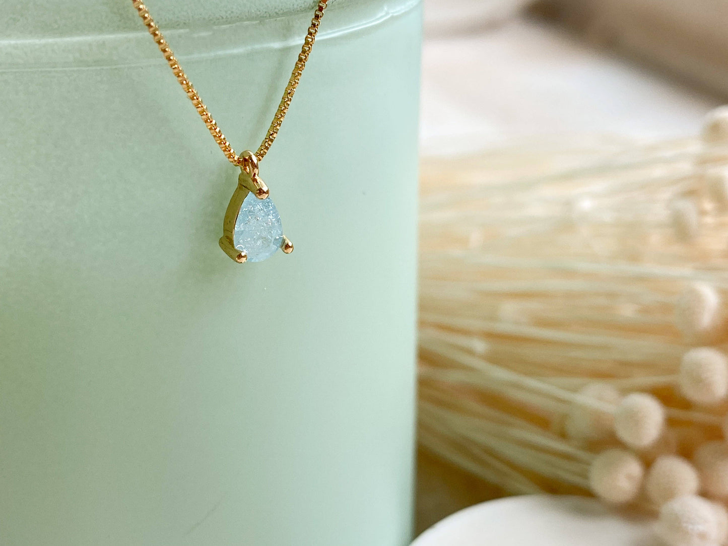 The Elsa Opalescent Teardrop Necklace