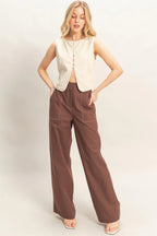 The Maris | Sleeveless Button Front Top