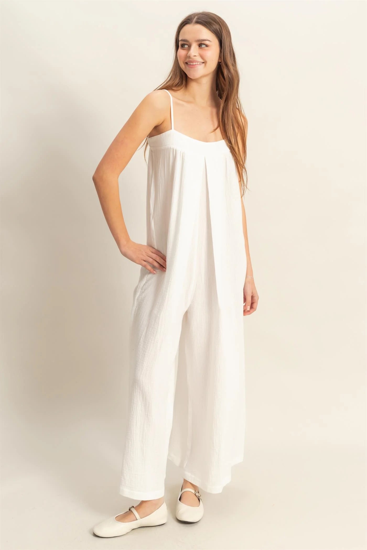 The Amalfi | Double Gauze Super Flowy Cami Jumpsuit