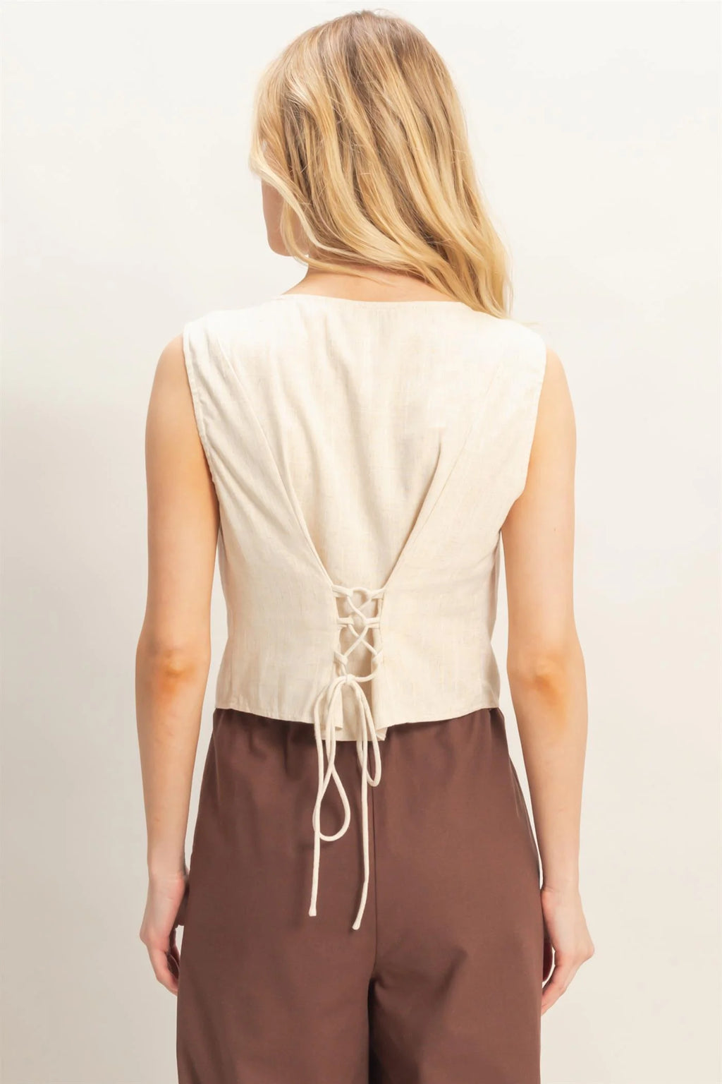 The Maris | Sleeveless Button Front Top